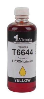 T66444 Tinta, L100, 200mfp nyomtatókhoz, VICTORIA TECHNOLOGY, sárga, 100ml